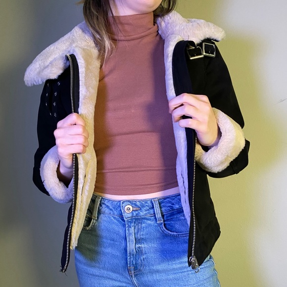 Jackets & Blazers - Faux Fur Bomber Jacket